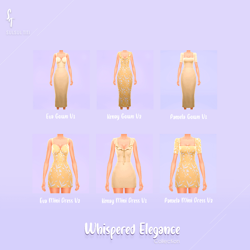 Галерея мода Сет платьев Whispered EleganceCollection #1